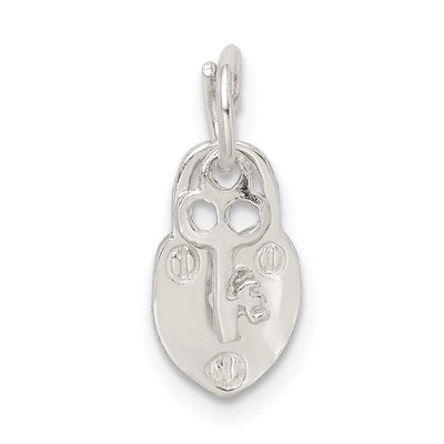 Sterling Silver Lock and Key Charm Pendant