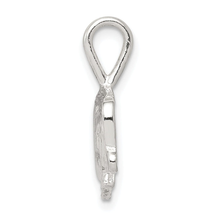Sterling Silver Polished Satin Girl Head Charm