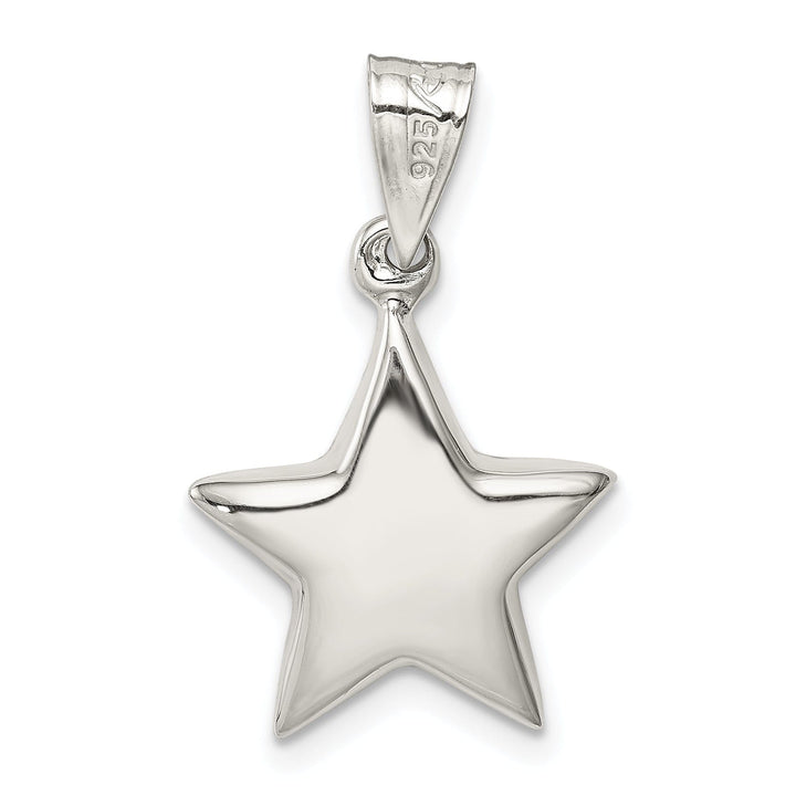 Sterling Silver Hollow 3-D Star Charm Pendant