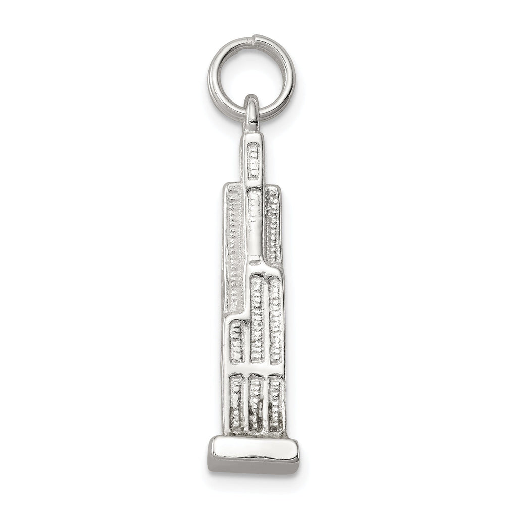 Silver Polished 3-D Empire State Building Charm