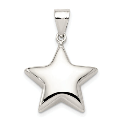 Silver Polished Hollow 3-D Star Charm Pendant at $ 29.34 only from Jewelryshopping.com