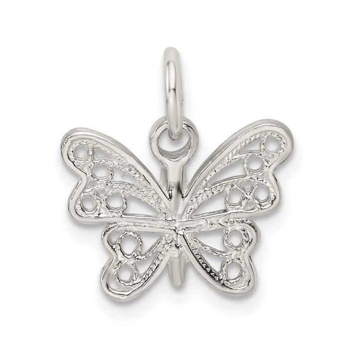 Sterling Silver Polished Finish Butterfly Charm