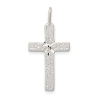 Silver Polish Satin Finish Latin Cross Pendant at $ 9.66 only from Jewelryshopping.com