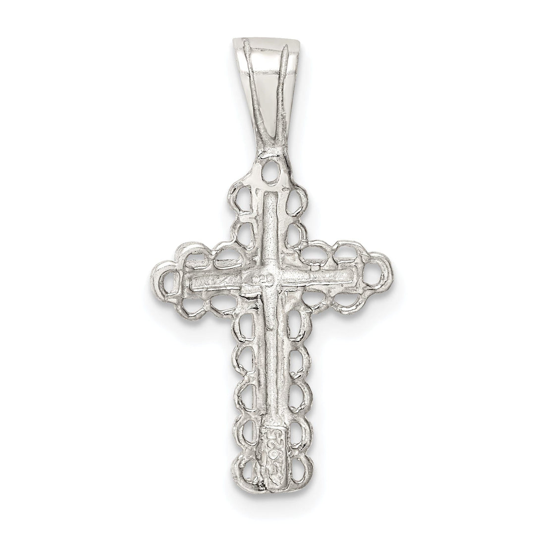 Sterling Silver Budded Cross Pendant