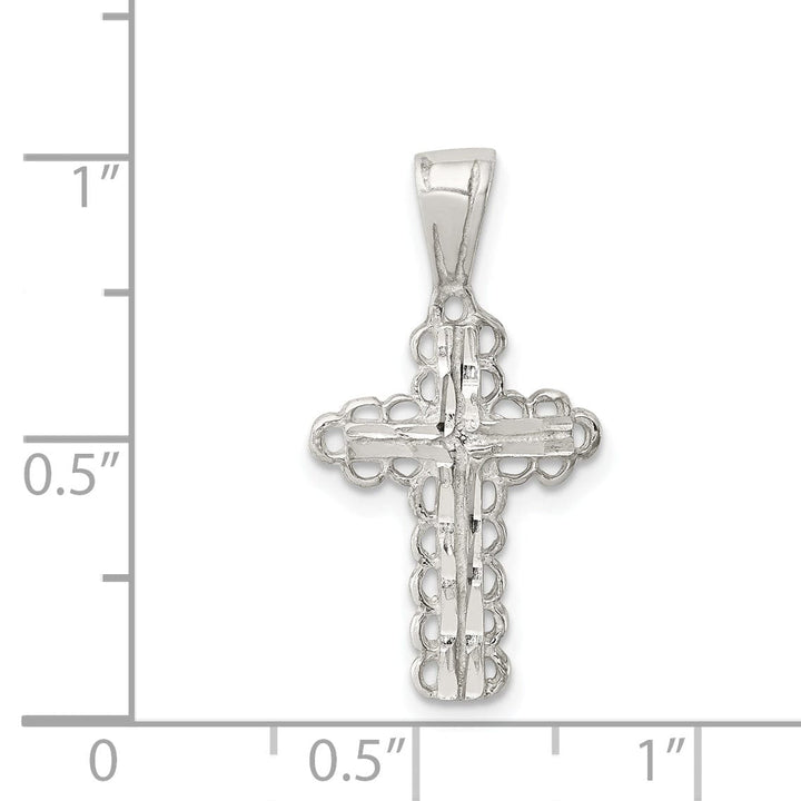 Sterling Silver Budded Cross Pendant