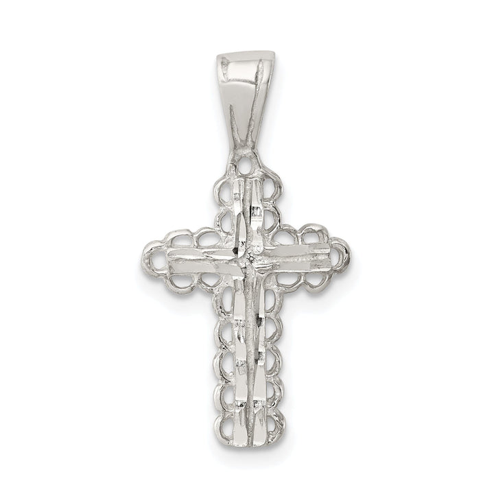 Sterling Silver Budded Cross Pendant