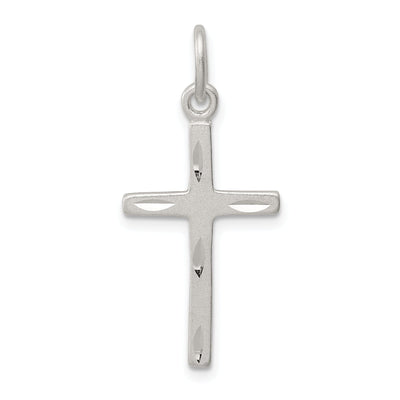Silver Polish Satin Finish Latin Cross Pendant at $ 10.37 only from Jewelryshopping.com