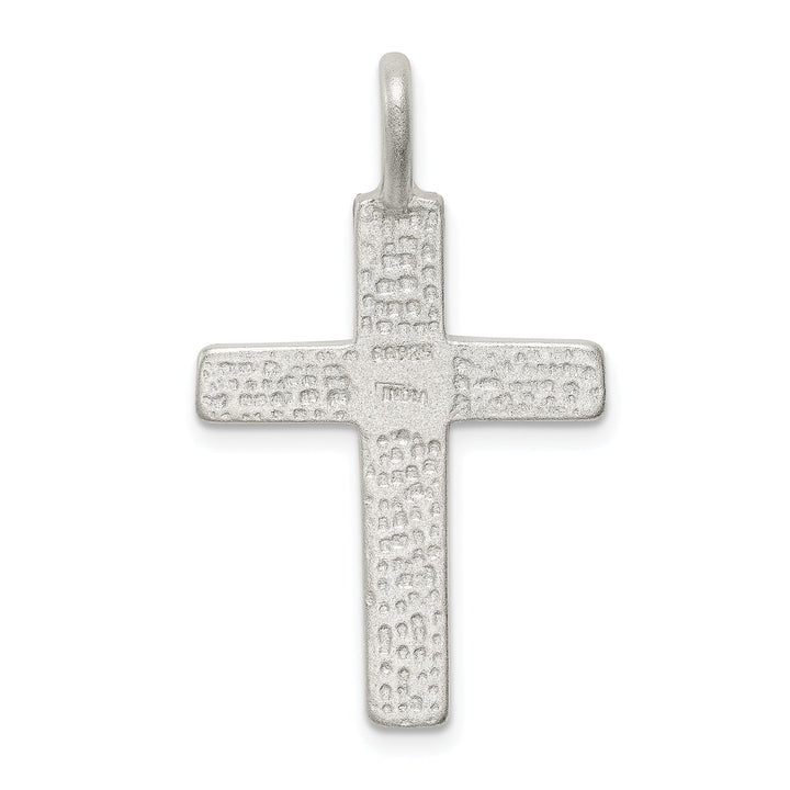 Silver Polished Satin D.C Latin Cross Pendant