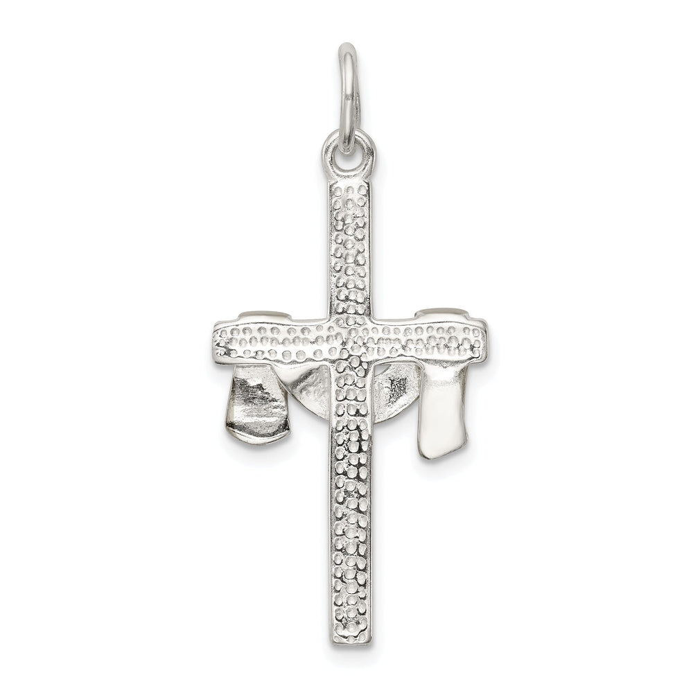 Sterling Silver with Vermeil Draped Cross Pendant