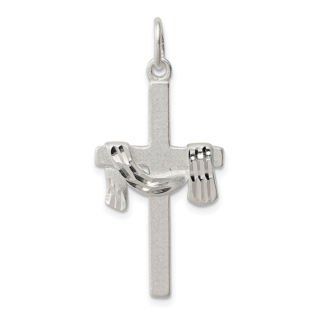 Sterling Silver Draped Cross Pendant