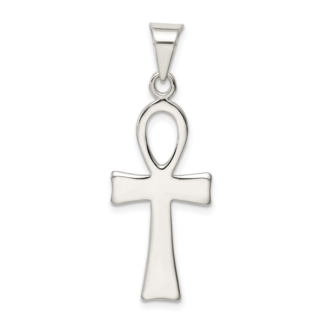 Solid Sterling Silver Ankh Cross Pendant