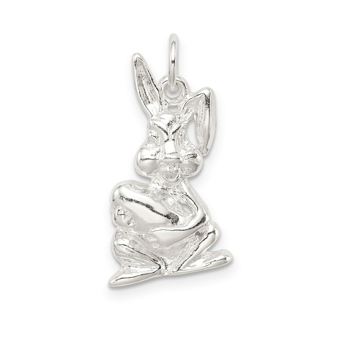 Sterling Silver Easter Bunny Charm Pendant