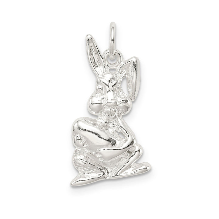 Sterling Silver Easter Bunny Charm Pendant