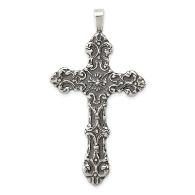 Solid Sterling Silver Antique Cross Pendant at $ 77.24 only from Jewelryshopping.com