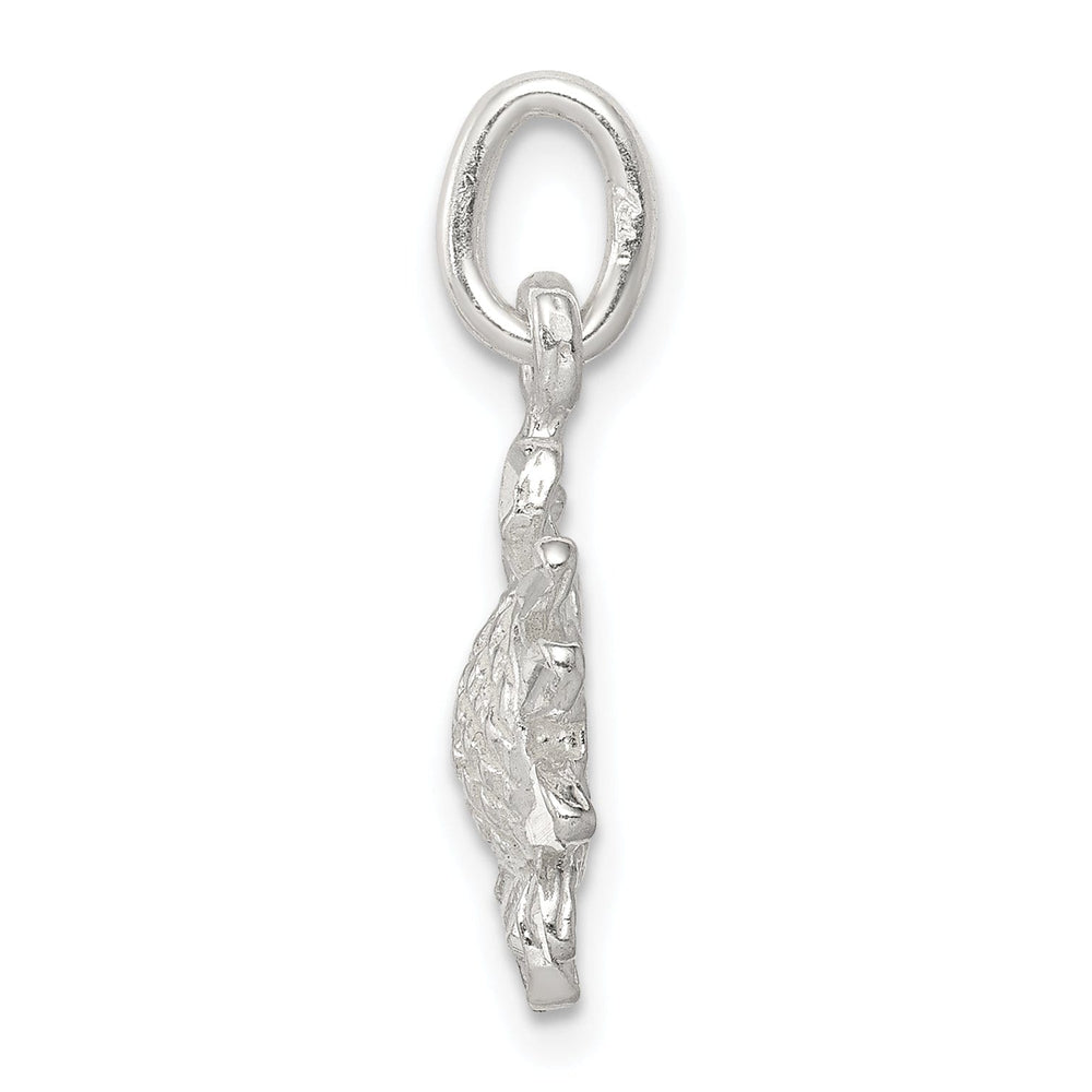 Sterling Silver Polished Finish Floral Charm