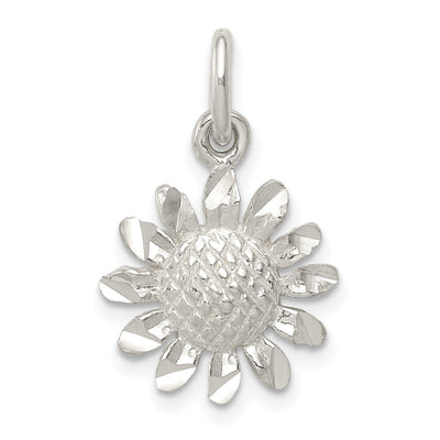 Sterling Silver Polished Finish Floral Charm at $ 16.04 only from Jewelryshopping.com