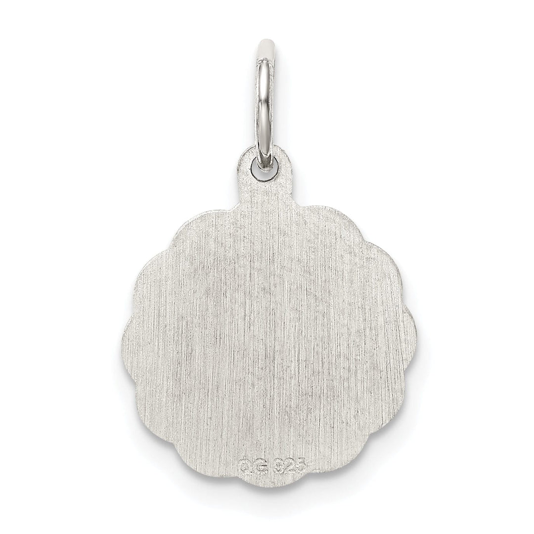 Sterling Silver Solid Wedding Bells Disc Charm