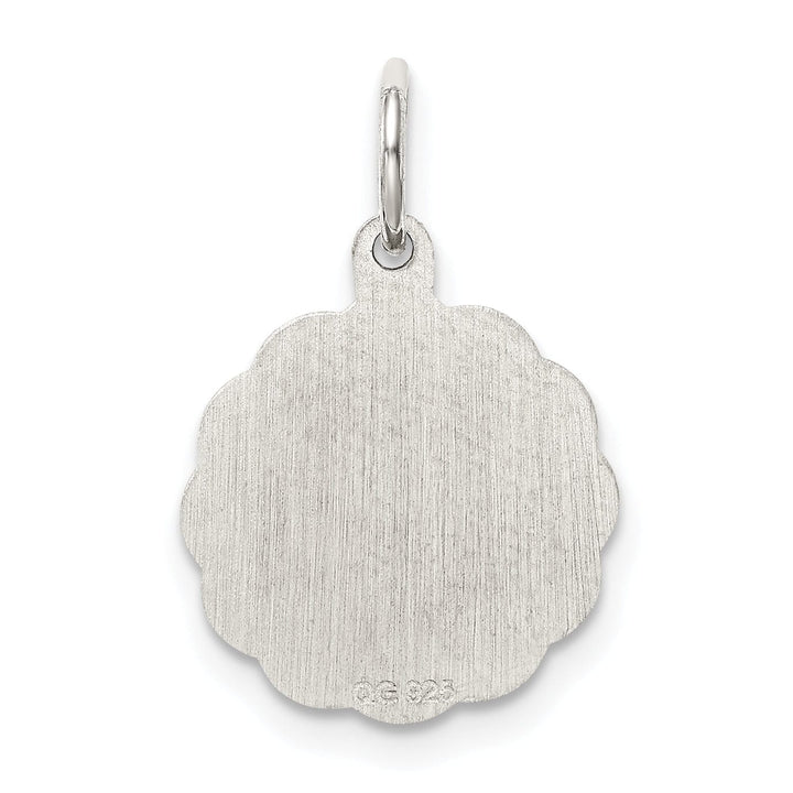 Sterling Silver Solid Wedding Bells Disc Charm