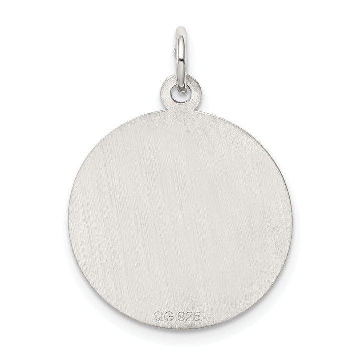 Silver Solid Polished Wedding Bells Disc Charm