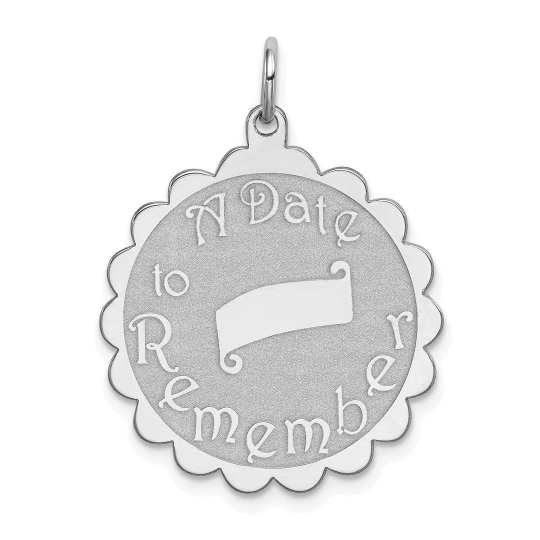 Sterling Silver 'A Date To Remember' Disc Charm