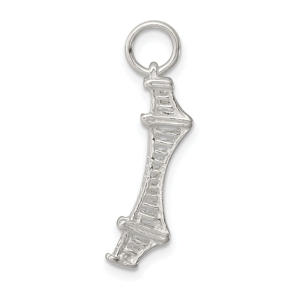 Silver Polished 3-D Golden Gate Bridge Charm