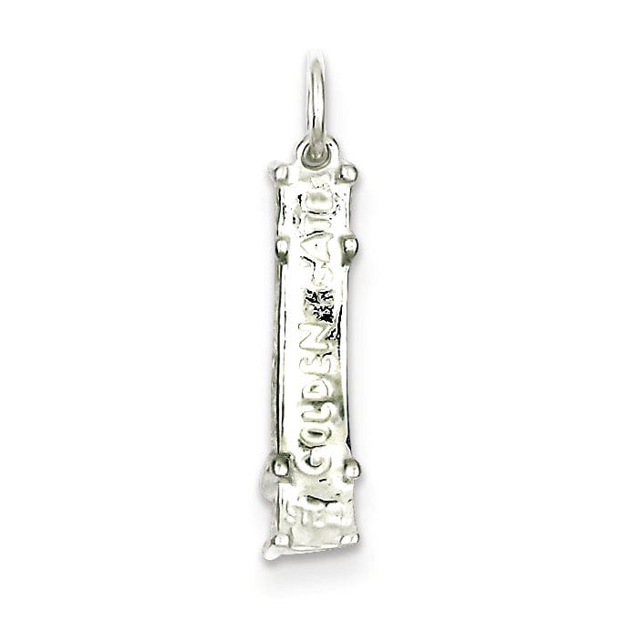 Silver Polished 3-D Golden Gate Bridge Charm