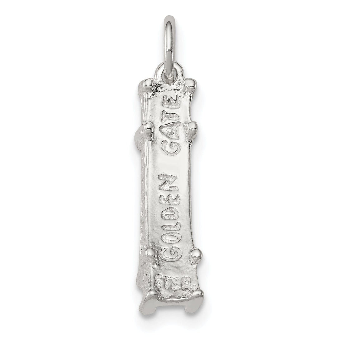 Silver Polished 3-D Golden Gate Bridge Charm