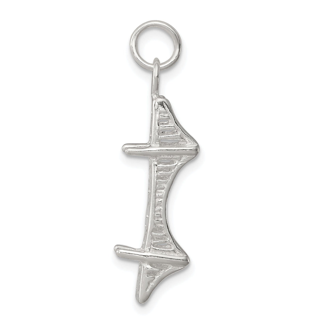 Silver Polished 3-D Mackinac Bridge Charm