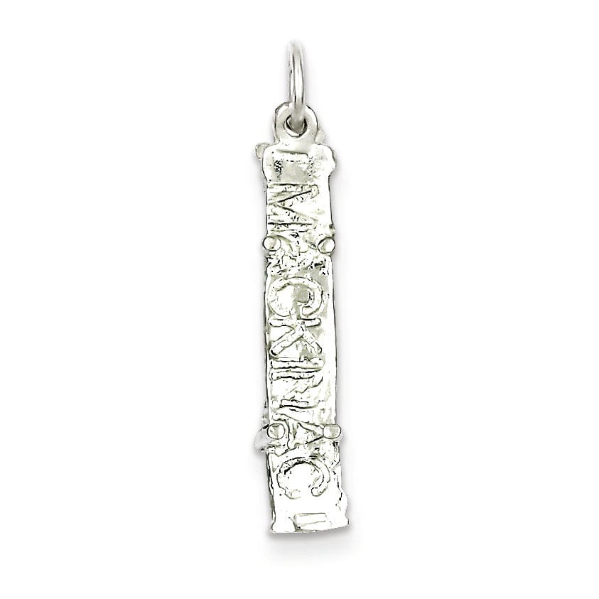 Silver Polished 3-D Mackinac Bridge Charm