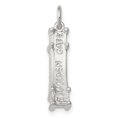 Silver Polished 3-D Golden Gate Bridge Charm at $ 9.6 only from Jewelryshopping.com