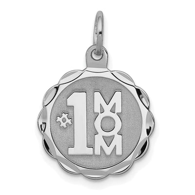 Sterling Silver Polished Back Round Brocaded Engravable at $ 21.48 only from Jewelryshopping.com