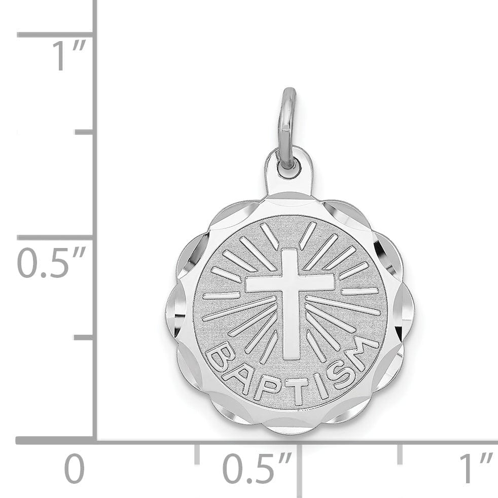 Sterling Silver Baptism Disc Charm