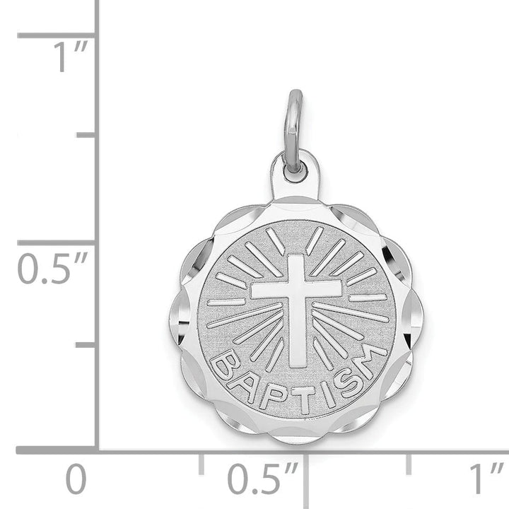 Sterling Silver Baptism Disc Charm