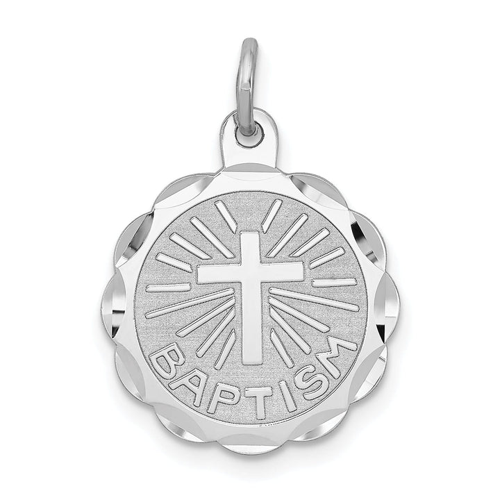 Sterling Silver Baptism Disc Charm