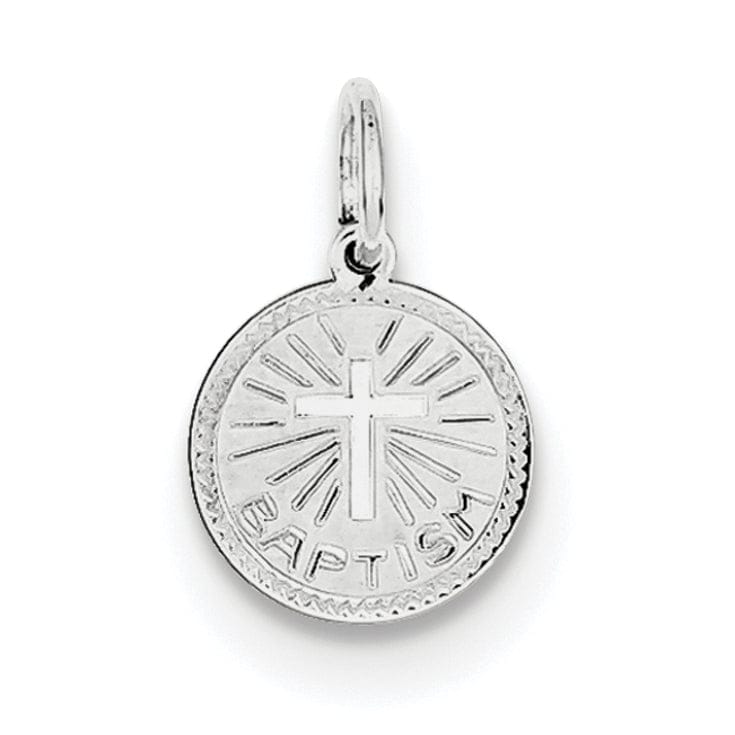 Sterling Silver Baptism Disc Charm