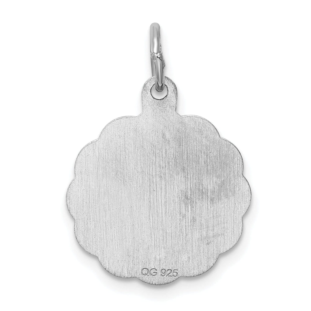 Sterling Silver Jesus Loves Me Disc Charm