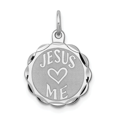 Sterling Silver Jesus Loves Me Disc Charm at $ 22.76 only from Jewelryshopping.com