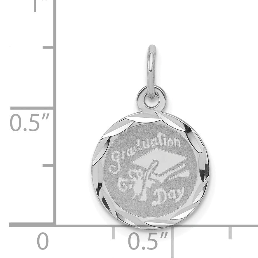 Sterling Silver Graduation Day Disc Charm