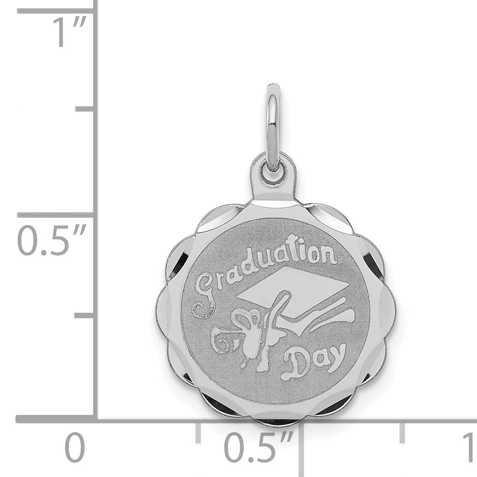 Sterling Silver Graduation Day Disc Charm