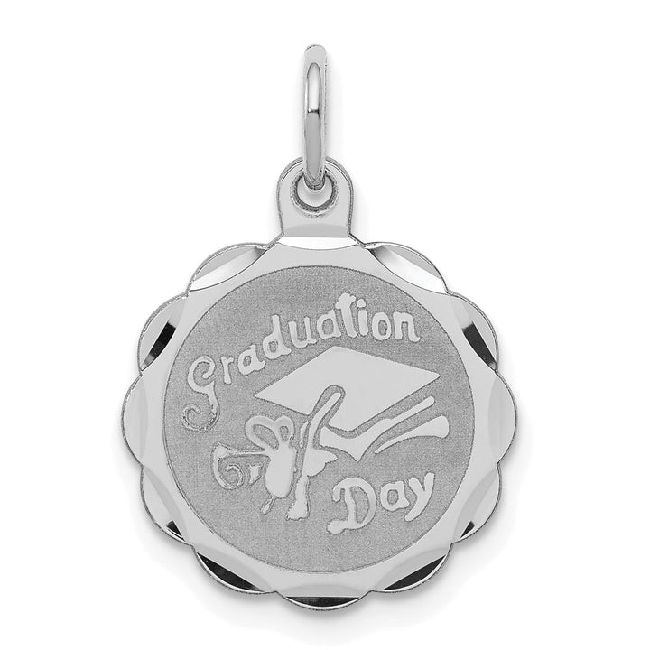 Sterling Silver Graduation Day Disc Charm