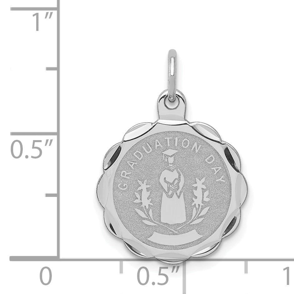 Sterling Silver Graduation Day Disc Charm