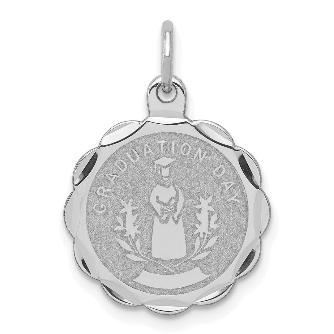 Sterling Silver Graduation Day Disc Charm