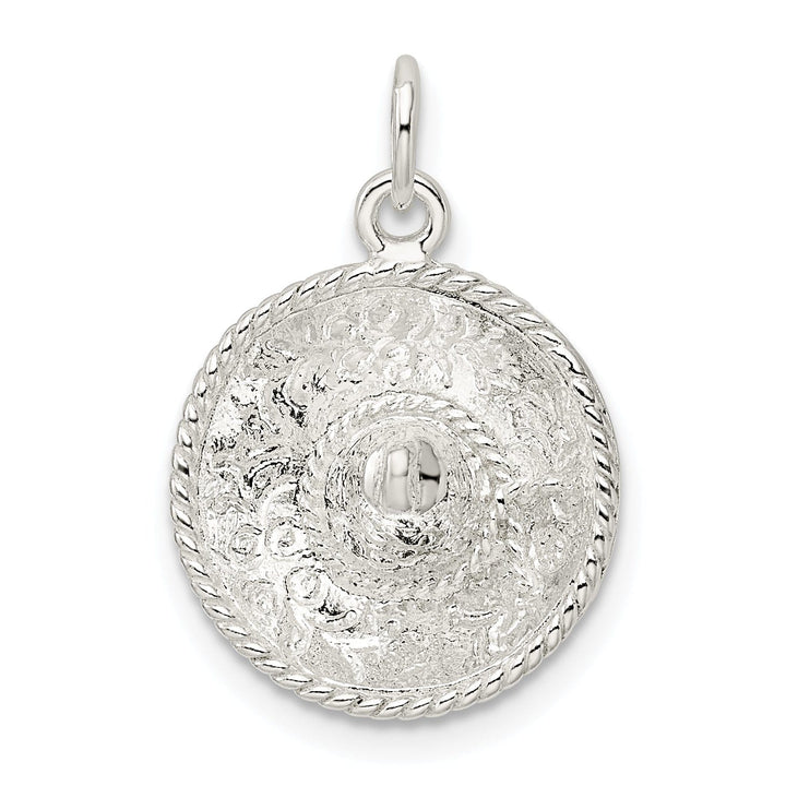 Sterling Silver Polished 3-D Sombrero Charm