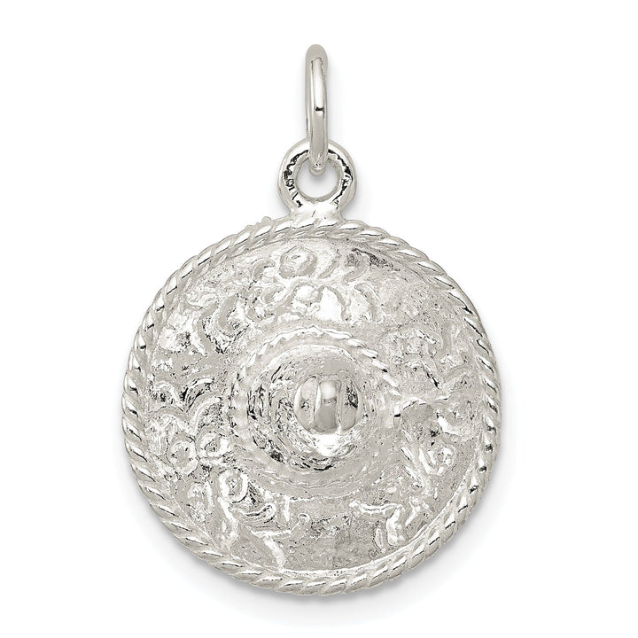 Sterling Silver Polished 3-D Sombrero Charm