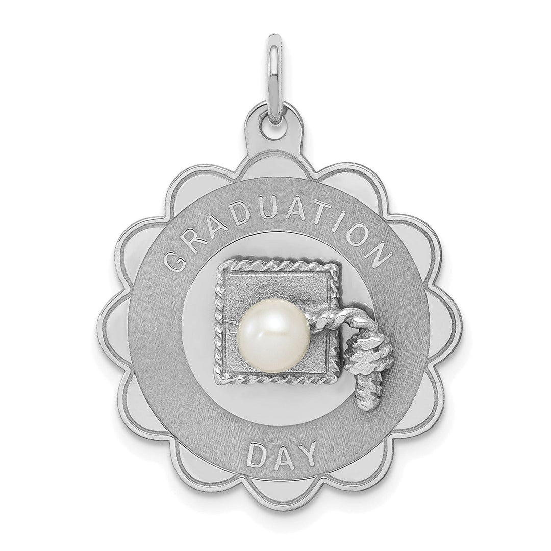 Sterling Silver Graduation Day Disc Charm