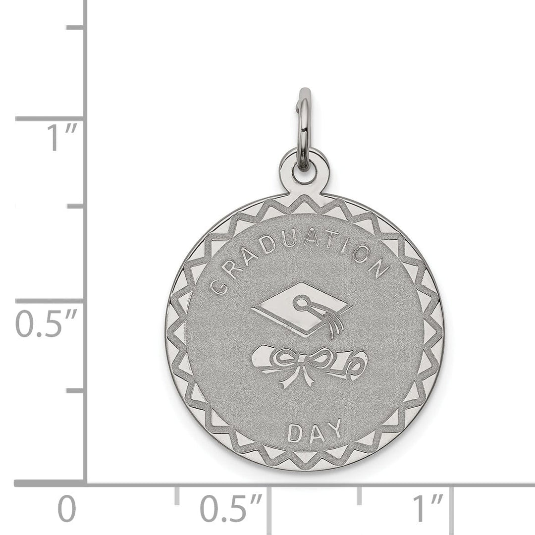 Sterling Silver Graduation Day Disc Charm