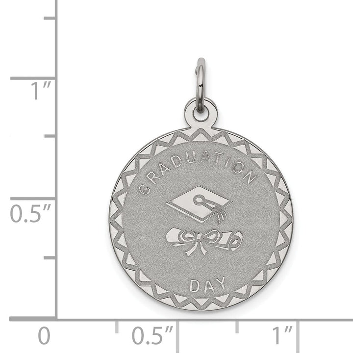 Sterling Silver Graduation Day Disc Charm