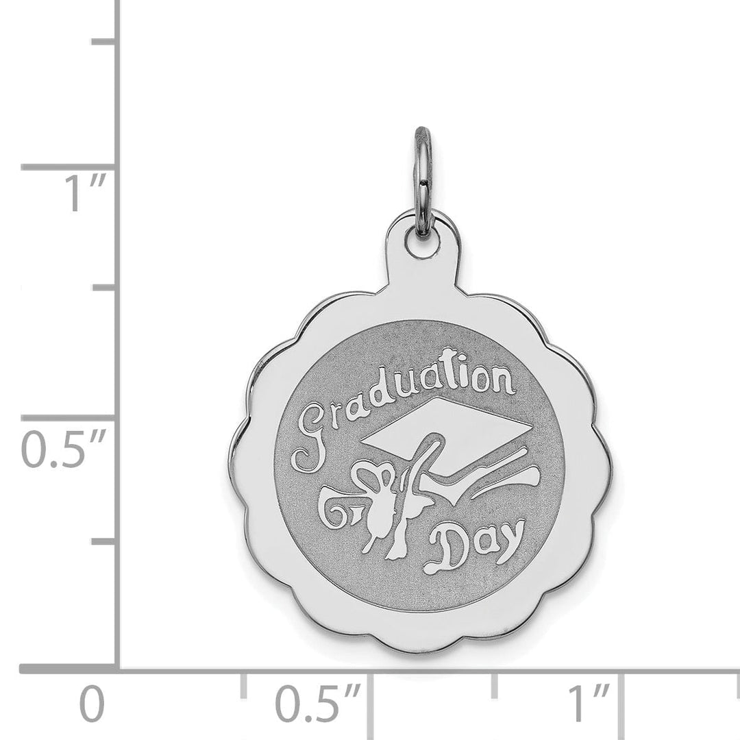 Sterling Silver Graduation Day Disc Charm