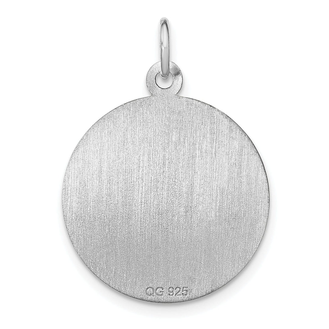 Sterling Silver On Graduation Day Disc Charm.