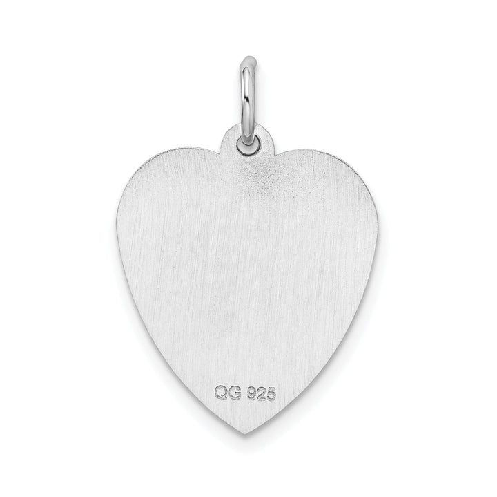 Sterling Silver Solid Sweet Sixteen Heart Charm